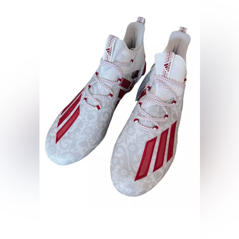Adidas Adizero Reign Young King Football Cleats FU6708 Mens Size 9.5 Floral Red